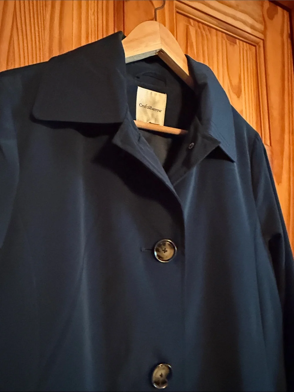 Croft and Barrow Women's Emerald Green Button-Up Trench Coat